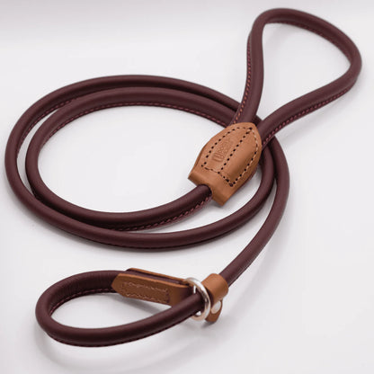 Rolled Soft Leather Slip Lead