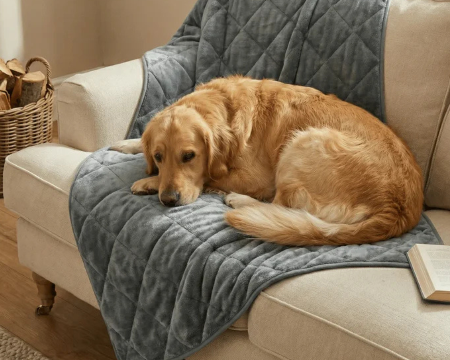 Luxury Dog Blanket | Quilted Faux Fur Sofa Throw