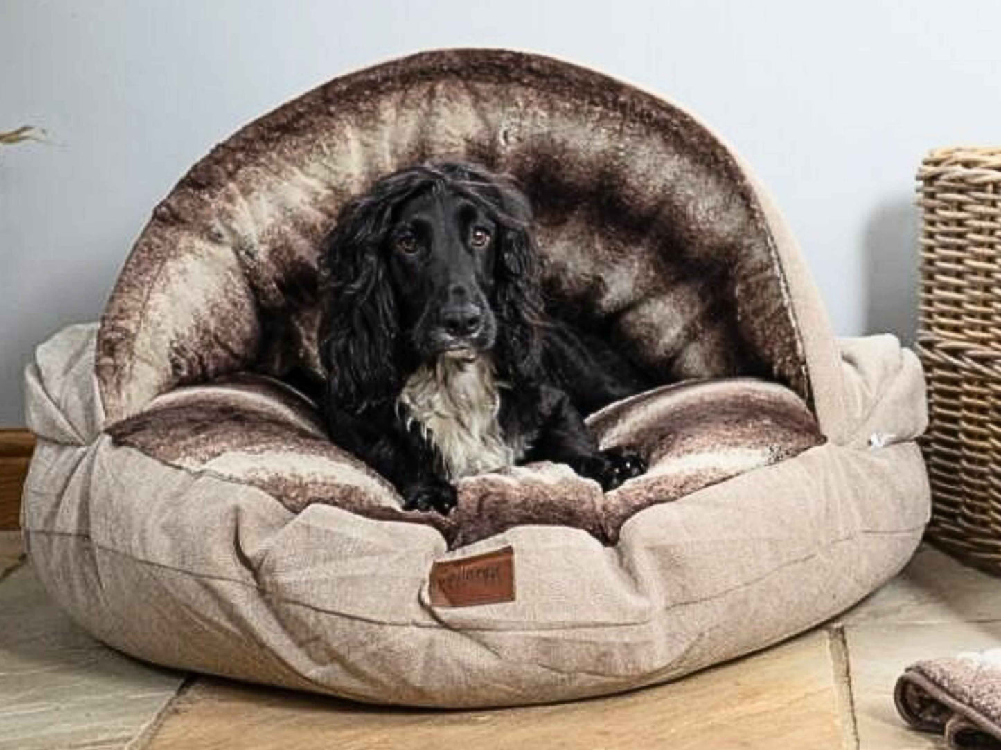 Luxury Dog Cave Bed with Removable Firm hood