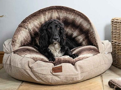 Luxury Dog Cave Bed with Removable Firm hood