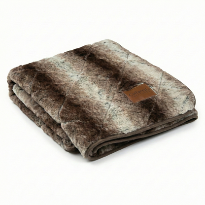 Luxury Dog Blanket | Quilted Faux Fur Sofa Throw