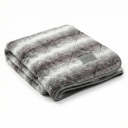 Luxury Dog Blanket | Quilted Faux Fur Sofa Throw