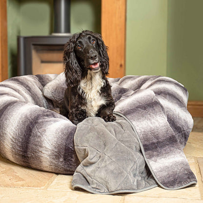 Luxury Dog Blanket | Quilted Faux Fur Sofa Throw