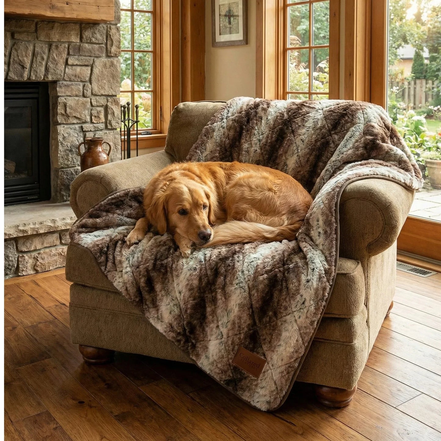 Luxury Dog Blanket | Quilted Faux Fur Sofa Throw